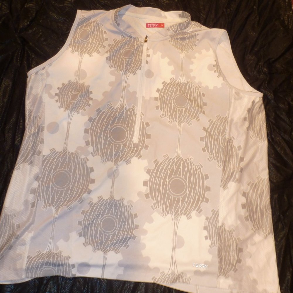 Terry Breakaway Mesh Sleeveless Bike Jersey Plus
